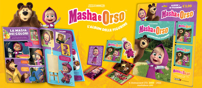 Set Album e/o Bustine di Figurine Sticker Masha e Orso 2023