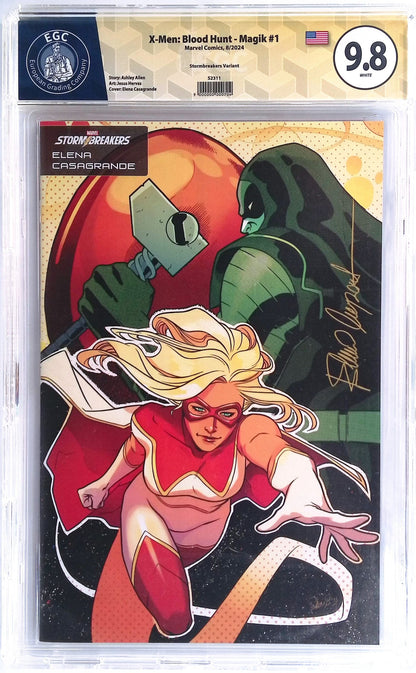 Fumetti Gradati EGC : X‑Men: Blood Hunt – Magik #1 - Stormbreakers Variant - Autografato da Elena Casagrande - EGC 9.8 - Prima edizione 2024