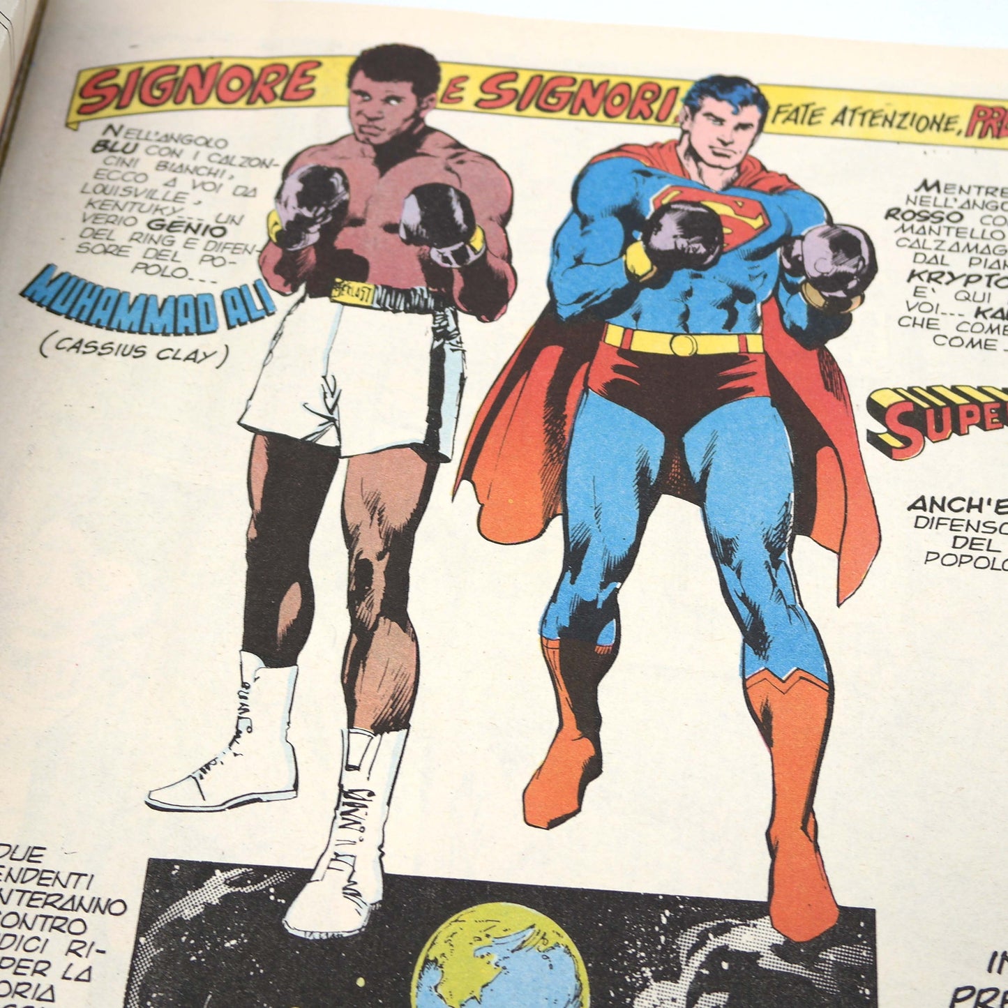 SUPERMAN vs. CASSIUS CLAY (MUHAMMAD ALI) 1978 - CENISIO PUBLISHER - The Match of the Century