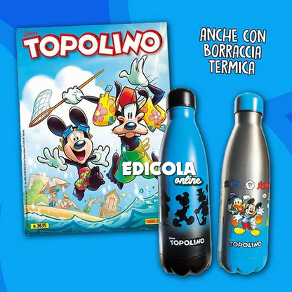 Fumetto Topolino 3635 con Gadget Borraccia Termica 500ml