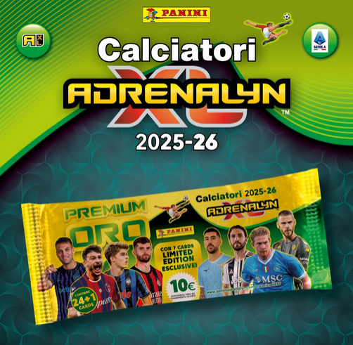 Calciatori  Panini Adrenalyn XL 2025-26 Bustina Premium Oro Panini