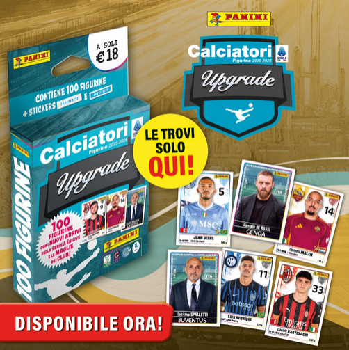 100 Figurine di Aggiornamento - Calciatori 2025-2026 Upgrade Set Panini