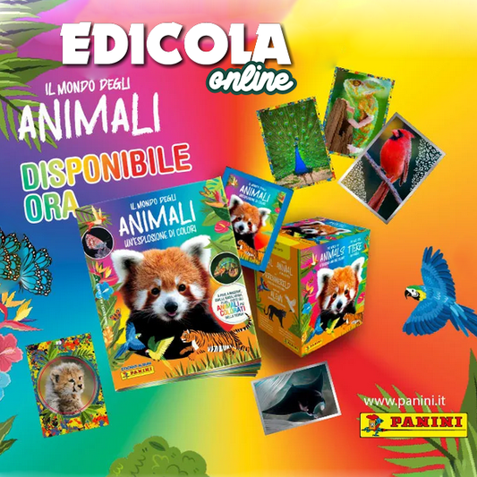 Set Album e/o Bustine di Figurine Panini Sticker Il mondo degli ANIMALI - Un'esplosione di colori