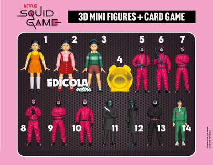 Personaggio 3D SQUID GAME (Netflix - Diramix 2025 )mini Figures