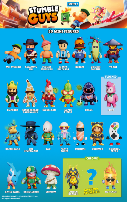 Personaggi STUMBLE GUYS Serie 6 mini action Figure 3d