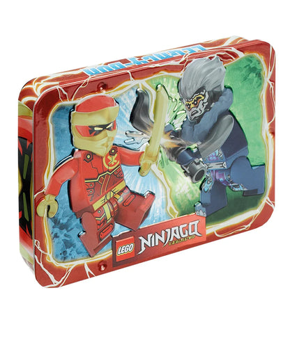 Rivista LEGO NINJAGO LEGACY n.4 con 2 Giochi : Mech Kai vs. Cinder + TIN BOX