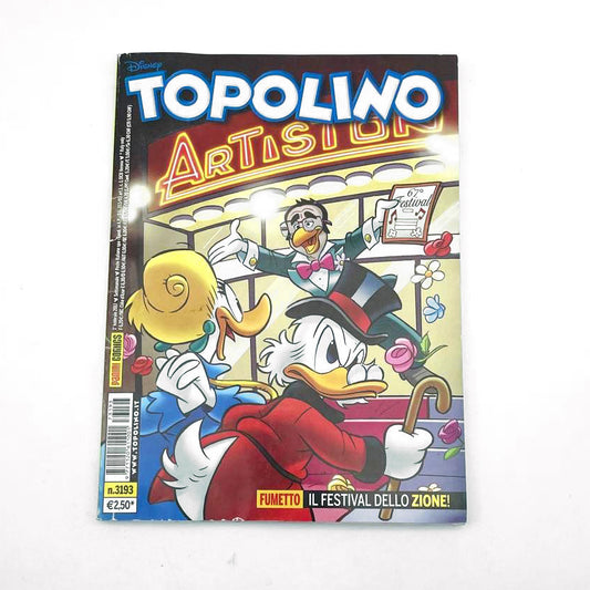 Topolino libretto n. 3193 - Copertina dedicata al Sanremo e Carlo Conte