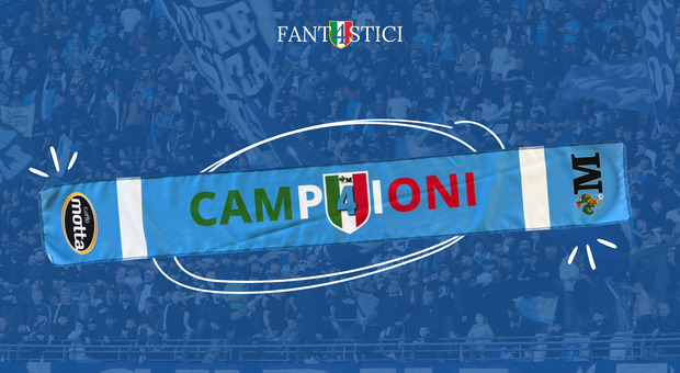 Sciarpa ufficiale Il Mattino : Andiamo a prenderli - Crediamoci - Core Azzurro - INsieme