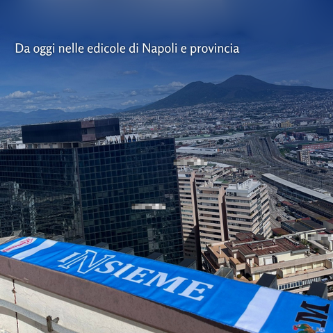 Sciarpa ufficiale Il Mattino : Andiamo a prenderli - Crediamoci - Core Azzurro - INsieme