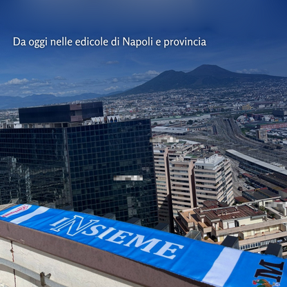 Sciarpa ufficiale Il Mattino : Andiamo a prenderli - Crediamoci - Core Azzurro - INsieme