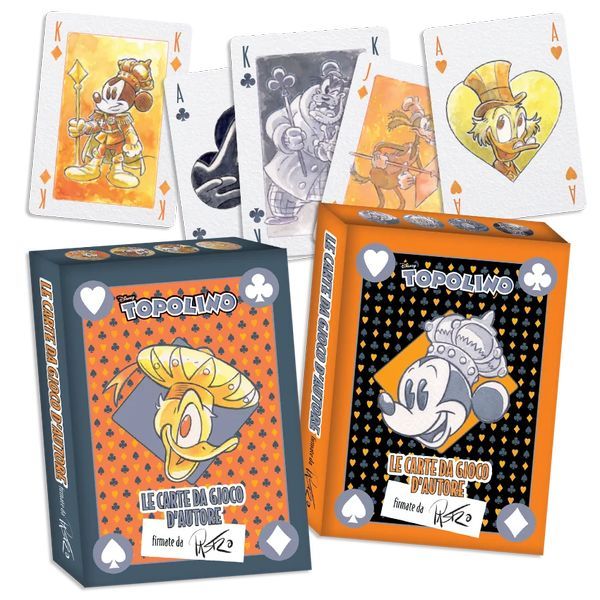 TOPOLINO Comic Sealed Collectible Newsstand + 2x Deck of Cards Blistered