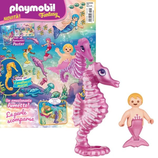 Magazine Playmobil Pink - n.6 del 2024 + Baby sirena + Cavalluccio marino