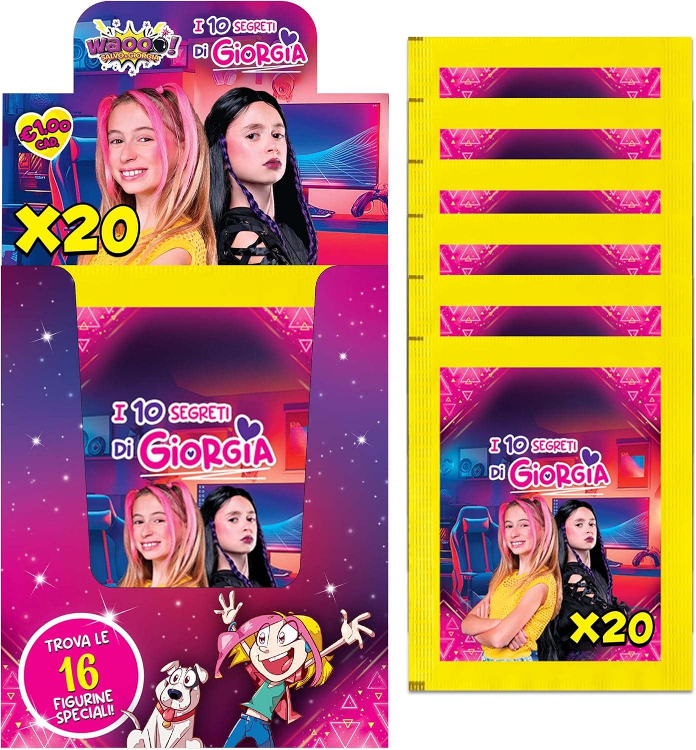 Set Album e/o Bustine di Figurine i 10 Segreti di GIORGIA Sticker 2026 Waooo! Salvo e Giorgia