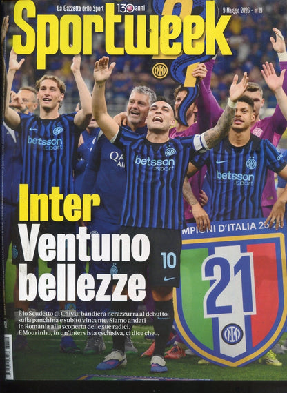 Sportweek del 9 e/o 23 Maggio 2026 Scudetto 21° Inter (Gazzetta dello Sport)