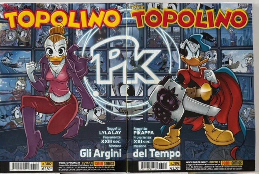 TOPOLINO 3102 cover A PK + cover B Lyla Gli argini del tempo Disney 2015