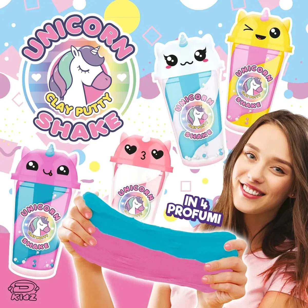 Coppa Unicorn Shake Giocattolo Pasta Modellabile Profumata Slime Clay Putty 4