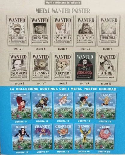 I tesori di “One Piece” Metal Poster in rilievo in 3D (Tv Sorrisi 2025)