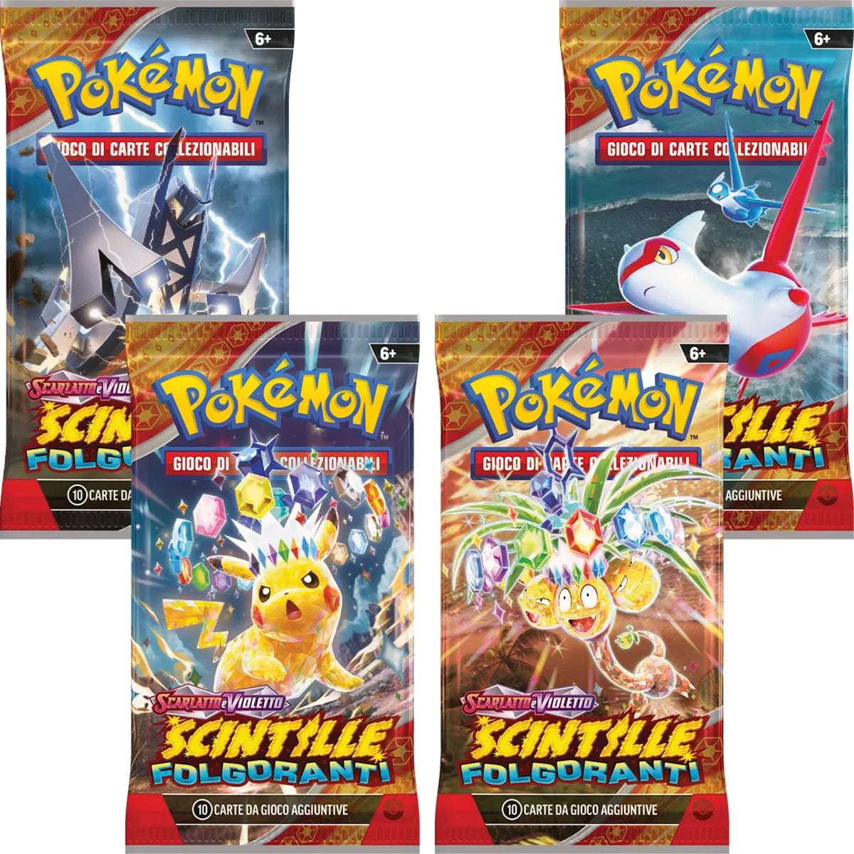 Single Pokémon ITA Sealed Packets - 3 Expansion Game Cards in Italian