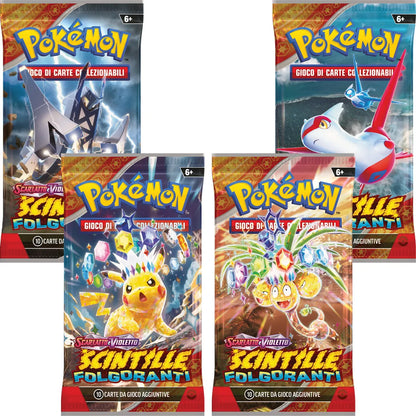 Single Pokémon ITA Sealed Packets - 3 Expansion Game Cards in Italian