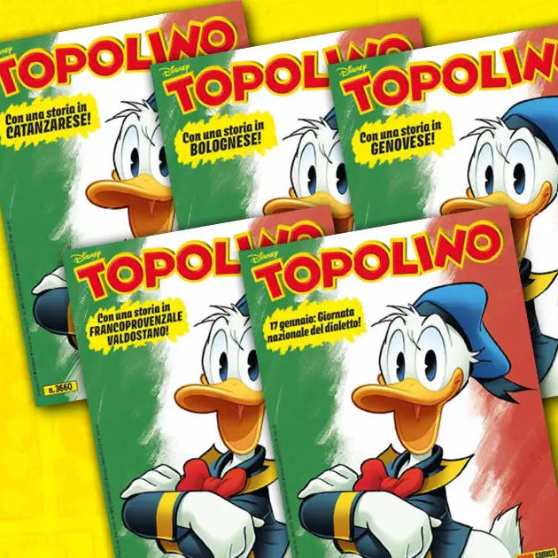 Fumetto di TOPOLINO libretto n. 3660 - 17 Gennaio Giornata Nazionale del Dialetto!