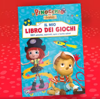 Telo Mare " PINOCCHIO & FRIENDS " 60x120 cm + Libro Giochi