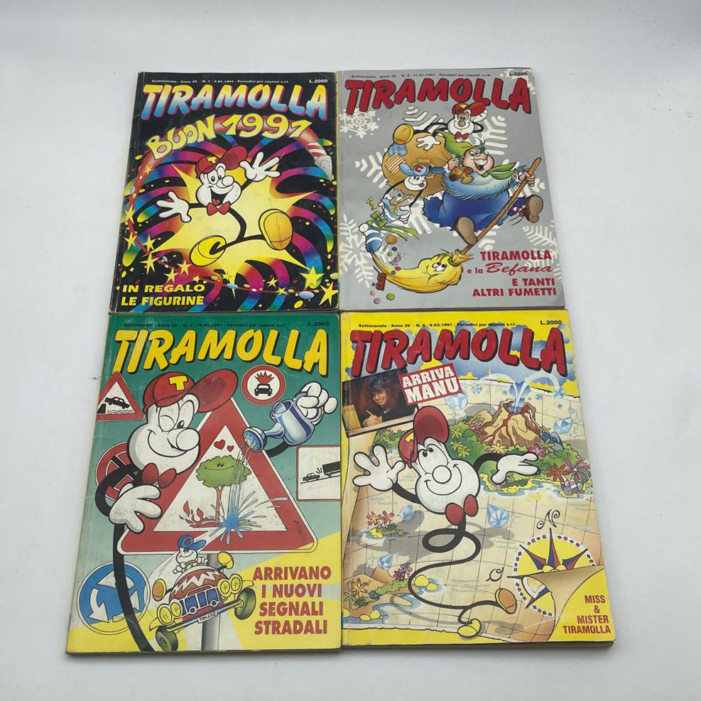 Set 4 Fumetti TIRAMOLLA n.1 2 3 e 6 - Anno 1991 (Usati)