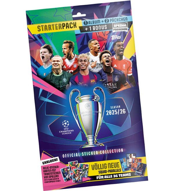 Set Album e/o busitne di Figurine Calciatori CHAMPIONS LEAGUE 2025-26 Topps Uefa