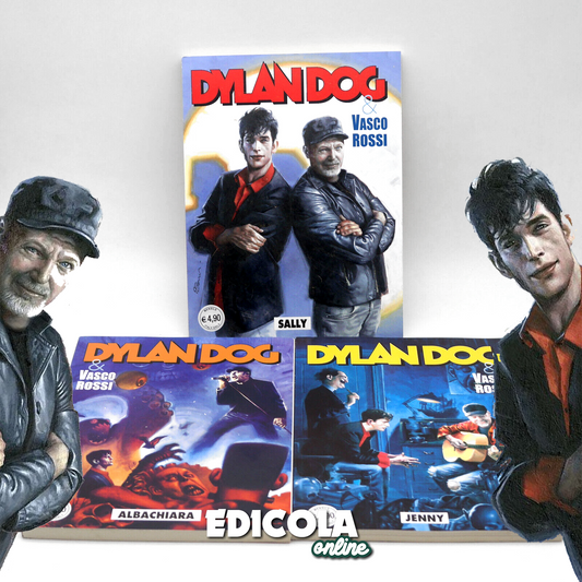 Lot 3 Comics de DYLAN DOG et VASCO ROSSI Série Complète 1 Première Edition Rare