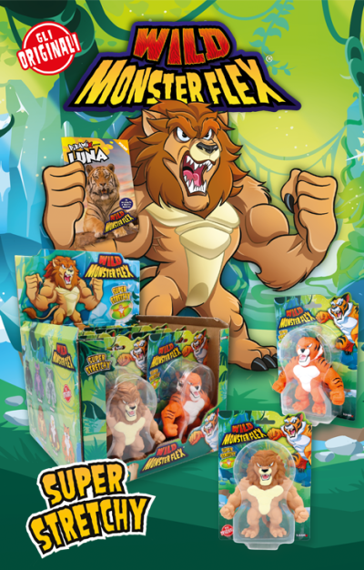 Personaggi WILD MONSTER FLEX Monsterflex Allungamostri Allungabili Blisterati