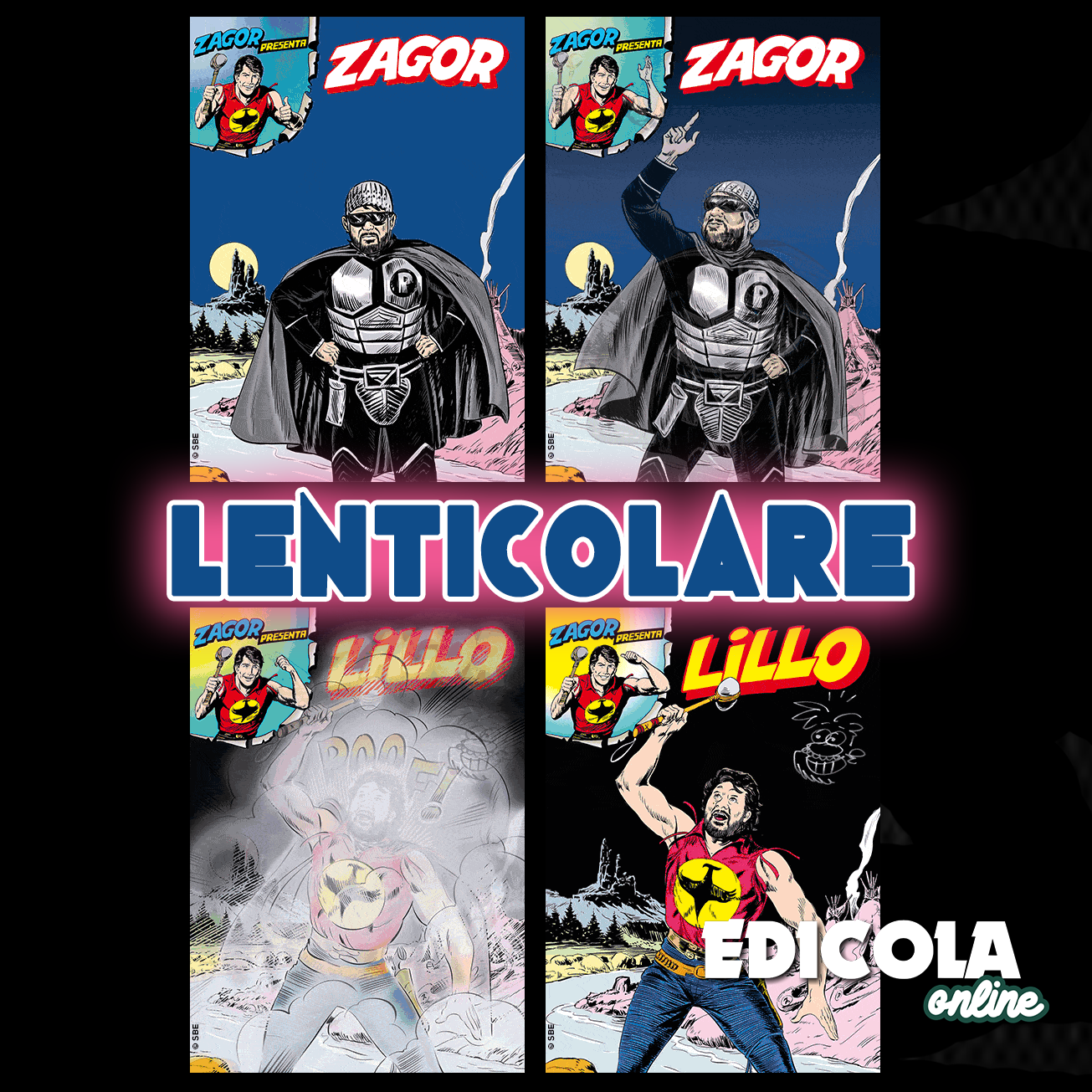 ZAGOR 20 Comic - Variante lenticulaire LILLO - Posaman